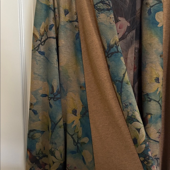 Soft Surroundings Tea Gardens Topper Multicolor Floral Waterfall Style Cardigan - Picture 8 of 10